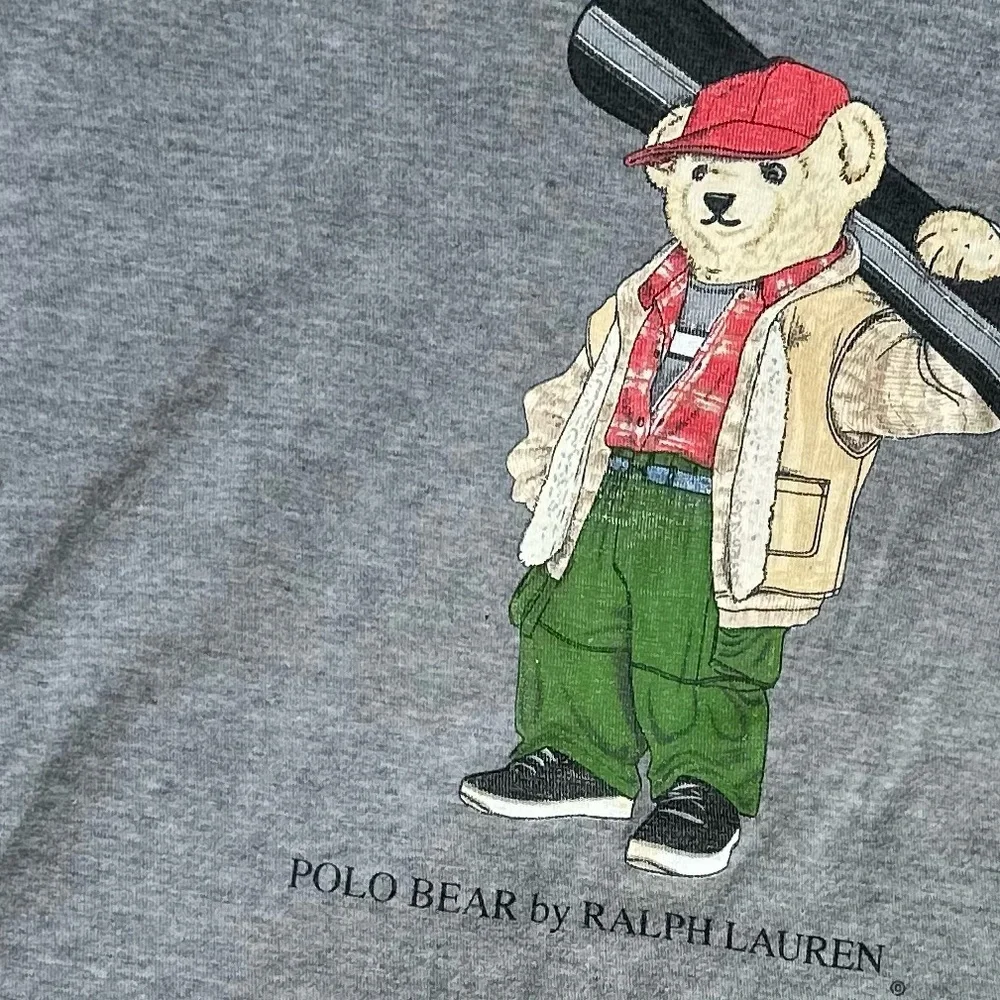 Vintage Polo Ralph Lauren Polo Bear Shirt Snowboarding Bear Boys Size 7